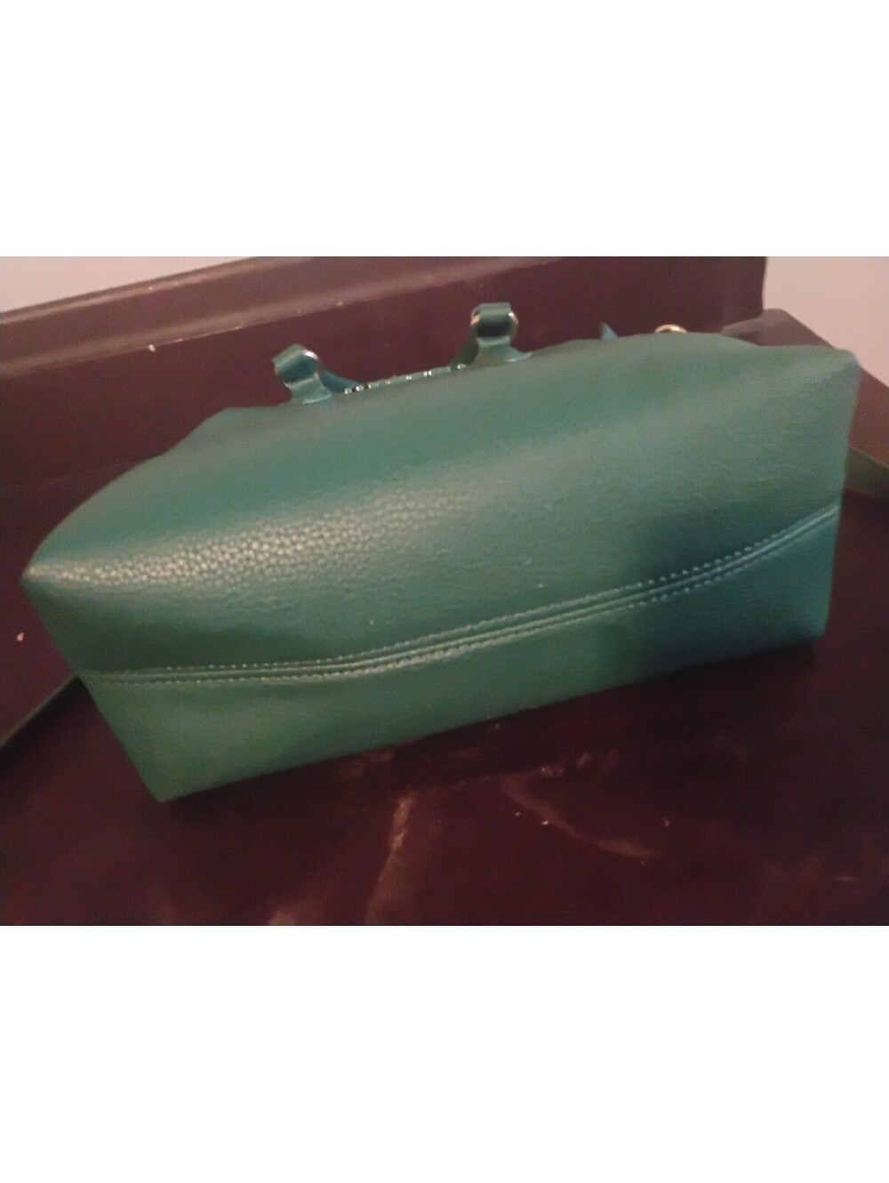 Steve Madden Green Faux Leather Structured Satchel Crossbody Bag - Picture 5 of 6